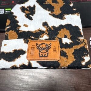 Utterly Cute Cow Print Beanie